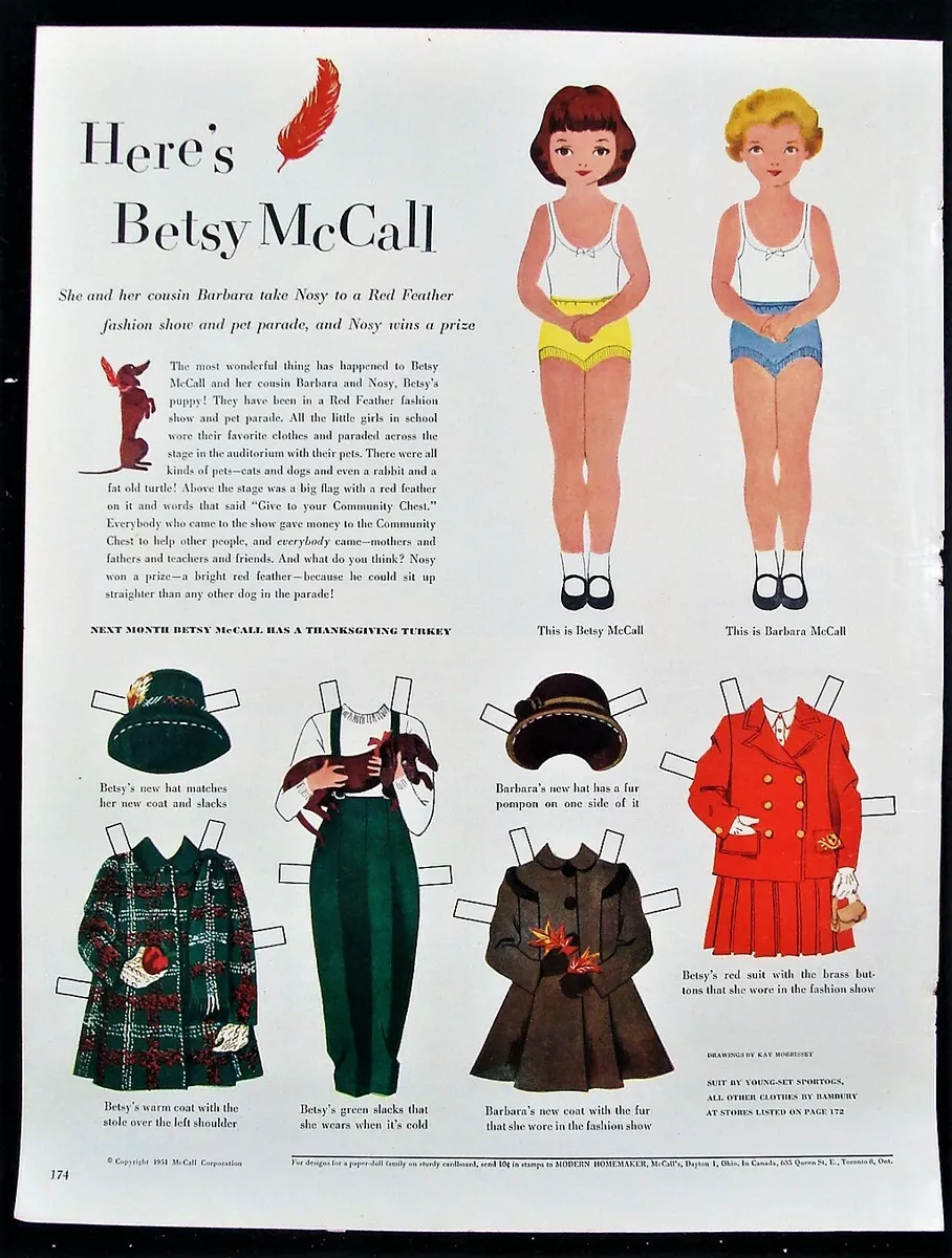 Betsy mccall paper dolls 1960s hotsell