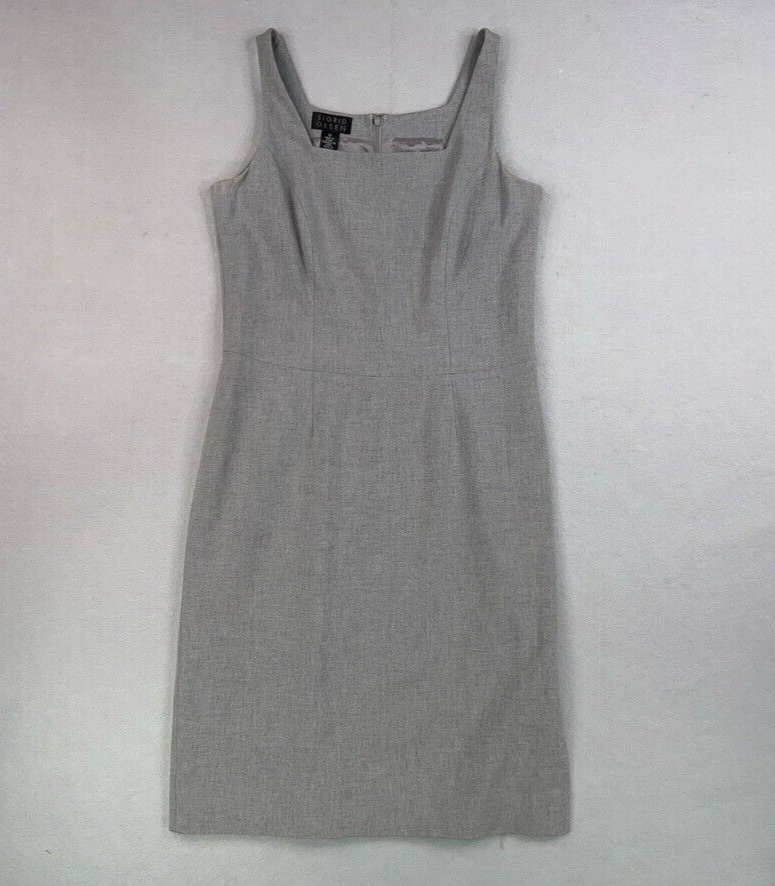 Vintage Sigrid Olsen Dress Womens 10 Gray Wool Blend Minimal Capsule Neutral