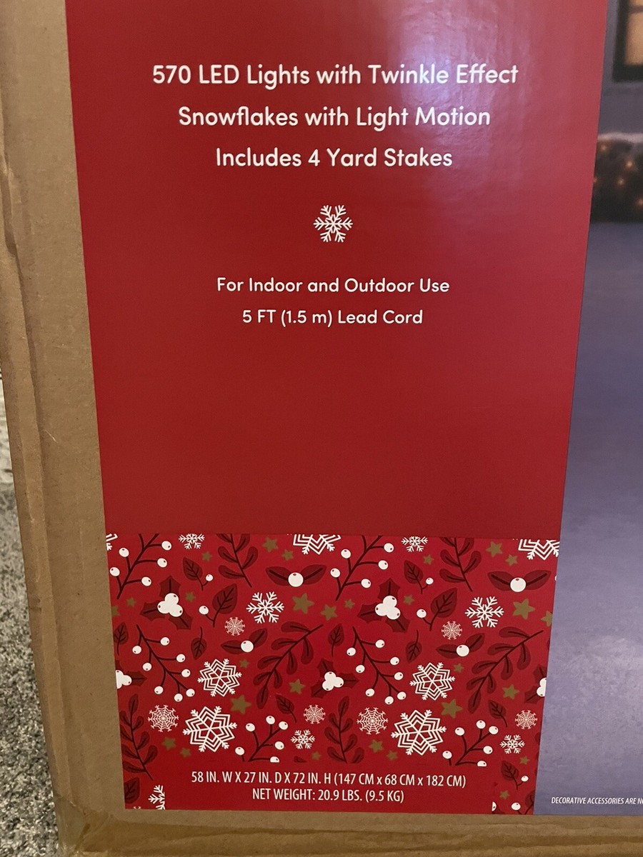 NIB Member's Mark 570 LED Pre-Lit Prismatic Snowman Iridescent