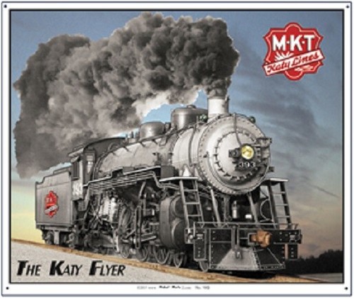 MTK KATY LINES METAL / RAILROAD SIGN (10" x 12" ) - BRAND NEW!!