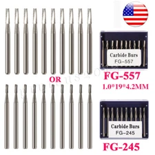 Dental Tungsten Carbide Burs FG-245/557 FG Drills For High speed Handpiece