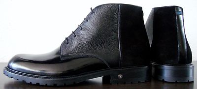 JOOP! Men's boots ankle bootie chukka shoes real leather black size 41 New