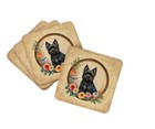 Cairn Terrier and Flowers Foam Coaster Set of 4 Dac2111Fc