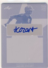 JACOB COZART 2020 Leaf Perfect Game PG PLATE AUTO /1 INDIANS 1/1