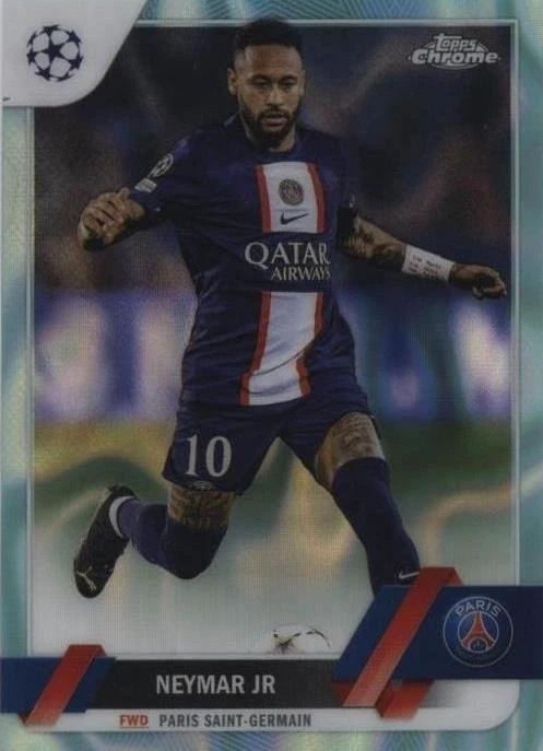 Carte De Collection Topps Chrome 2022-23 Neymar Jr #H-10, Paris Saint-Germain, Hobby Master SSP