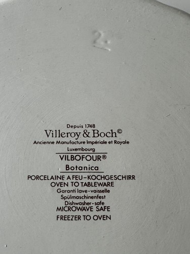 Villeroy & Boch Botanica 9 5/8" Quiche Valeriana Discontinued - Picture 8 of 8