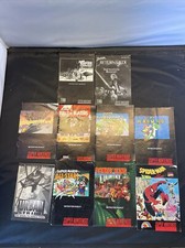Super Nintendo Manual Lot of Ten, Super Mario World, Kart, Star Wars All Stars