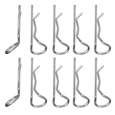 Karosserie Klammern Clips 27 mm silber für RC Car 1:10 10 Stk partCore 310027