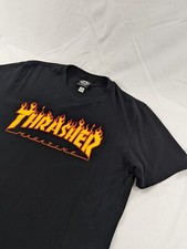Thrasher Magazine SKATE MAG LOGO Skateboard T Shirt BLACK LARGE