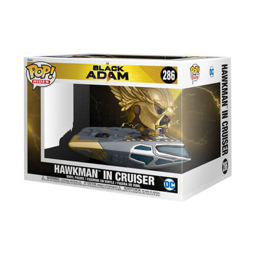 High Quality Black Adam (2022) Hawkman in Cruiser Pop! Ride Movie Action Figure - Picture 2 of 2