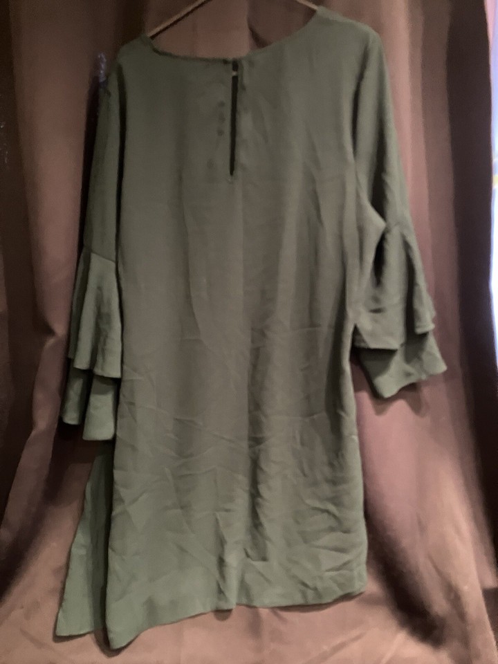 new look green dress Size 18 eBay