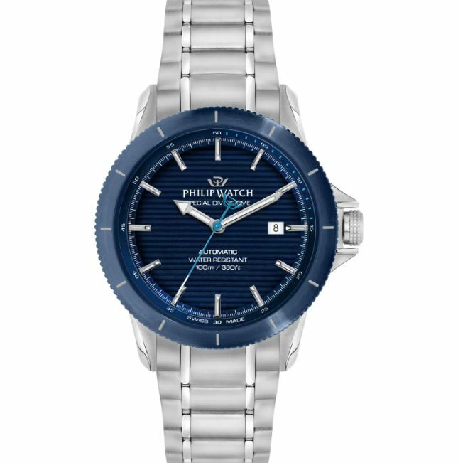 OROLOGIO PHILIP WATCH GRAND REEF Uomo AUTOMATICO Acciaio Argento
