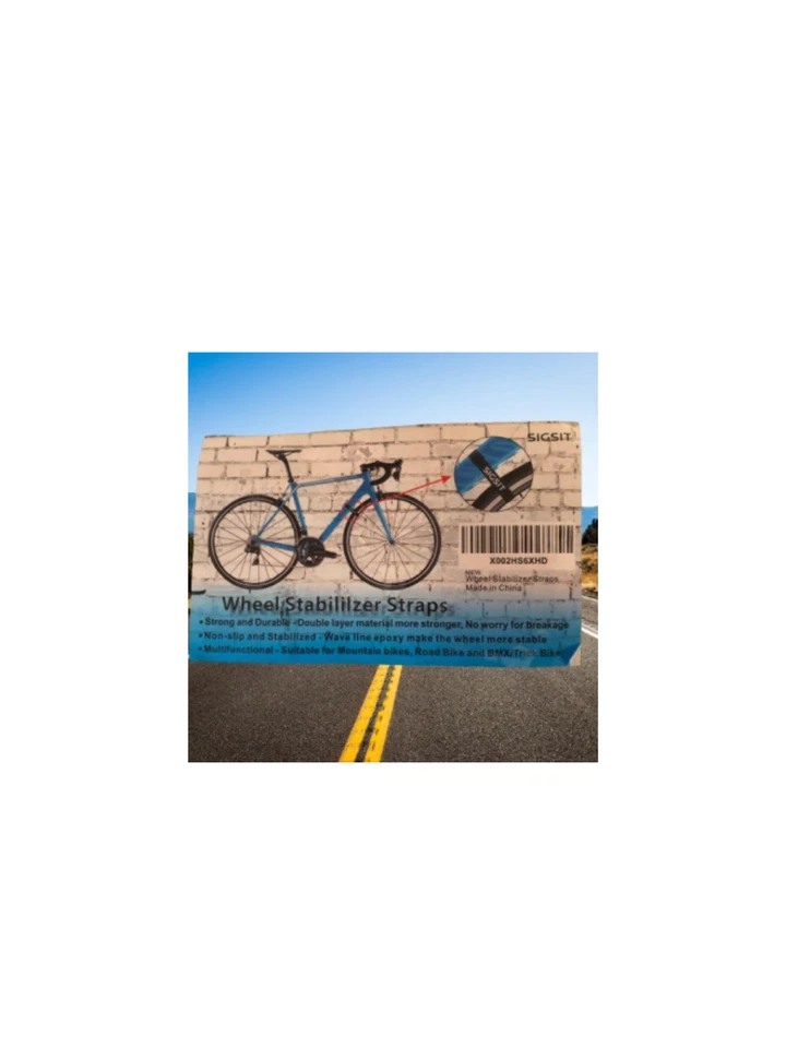 SIGSIT Reusable Bike Wheel Strap Bike Wheel Stabilizer Straps - Image 2 of 4