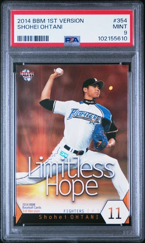 2014 BBM 1st Version SHOHEI OHTANI #354 Limitless Hope PSA 9 MINT