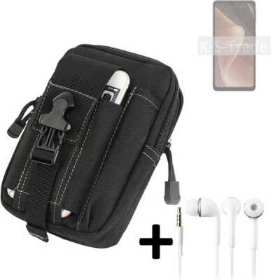 Gürteltasche für Sharp Aquos Sense7 Plus + Kopfhörer Holster Schutzhülle Tas