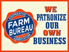 Cooperative Farm Bureau Metal Sign 3 Sizes to Choose From