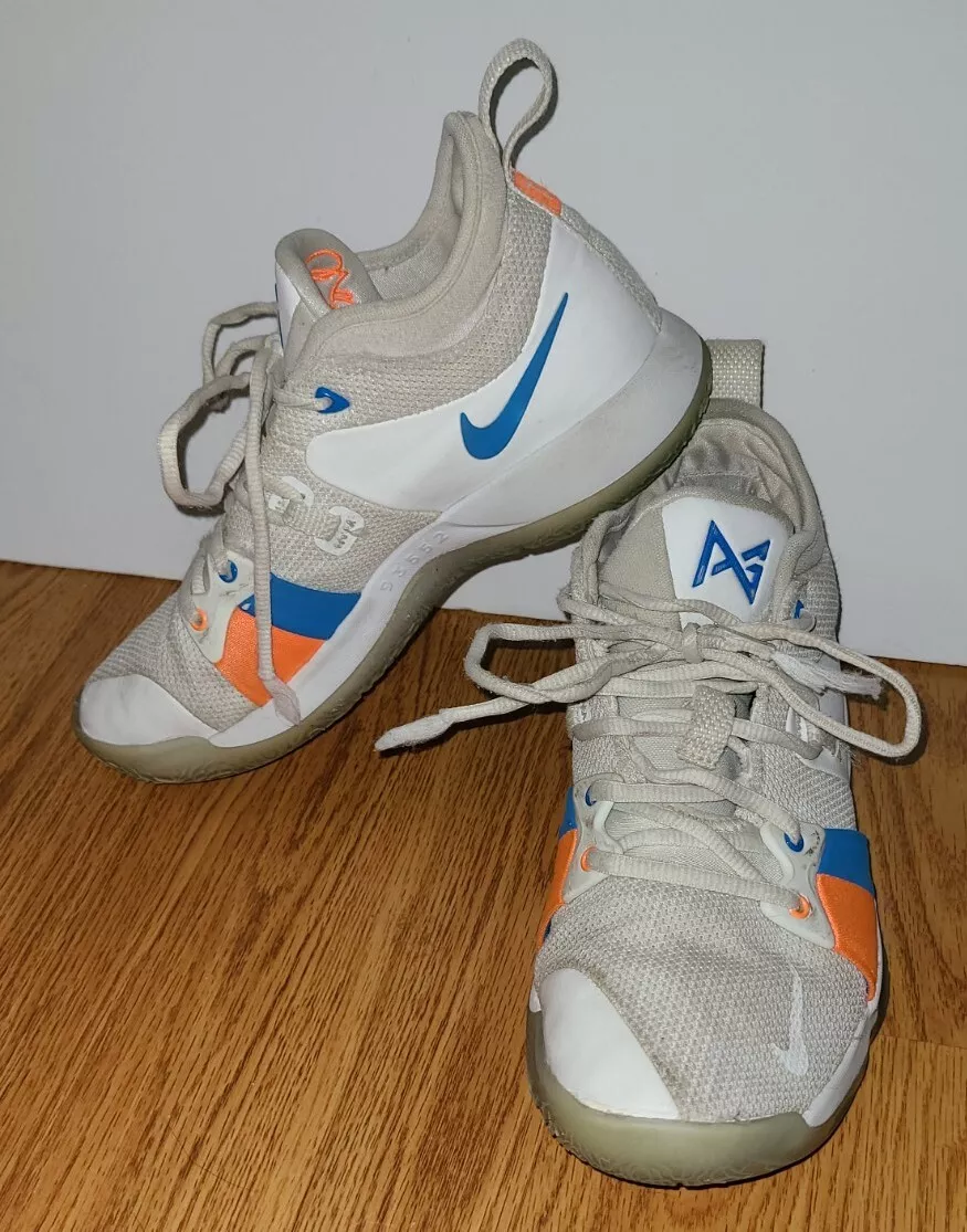 NIKE PG 2 PAUL GEORGE THE BAIT II OKC WHITE PHOTO BLUE Orange 7.5
