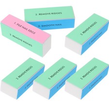 10PCS Washable 4-Way Nail Shiner Sponge Nail Files Nail Buffers Sanding Blocks