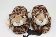 BRAND NEW GIRLS SIZE 11-12 WONDER NATION Leopard FUR SLIPPERS