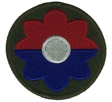 US ARMY 9TH ID NINTH INFANTRY DIVISION PATCH VETERAN OLD RELIABLES FLOWER POWER