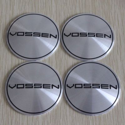 4pcs Aluminum Vossem Car Wheel Center Hub Cap Badge Emblems Decal Sticker 56mm