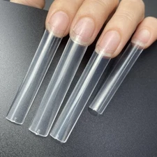 XXL, XXXL No C Curve Coffin, Square, Stiletto Acrylic Nail Tips Fast Shipping