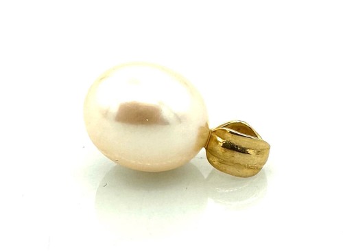 Pendentif En Or 18 Carats Avec Perle Naturelle D'eau Douce - Occasion