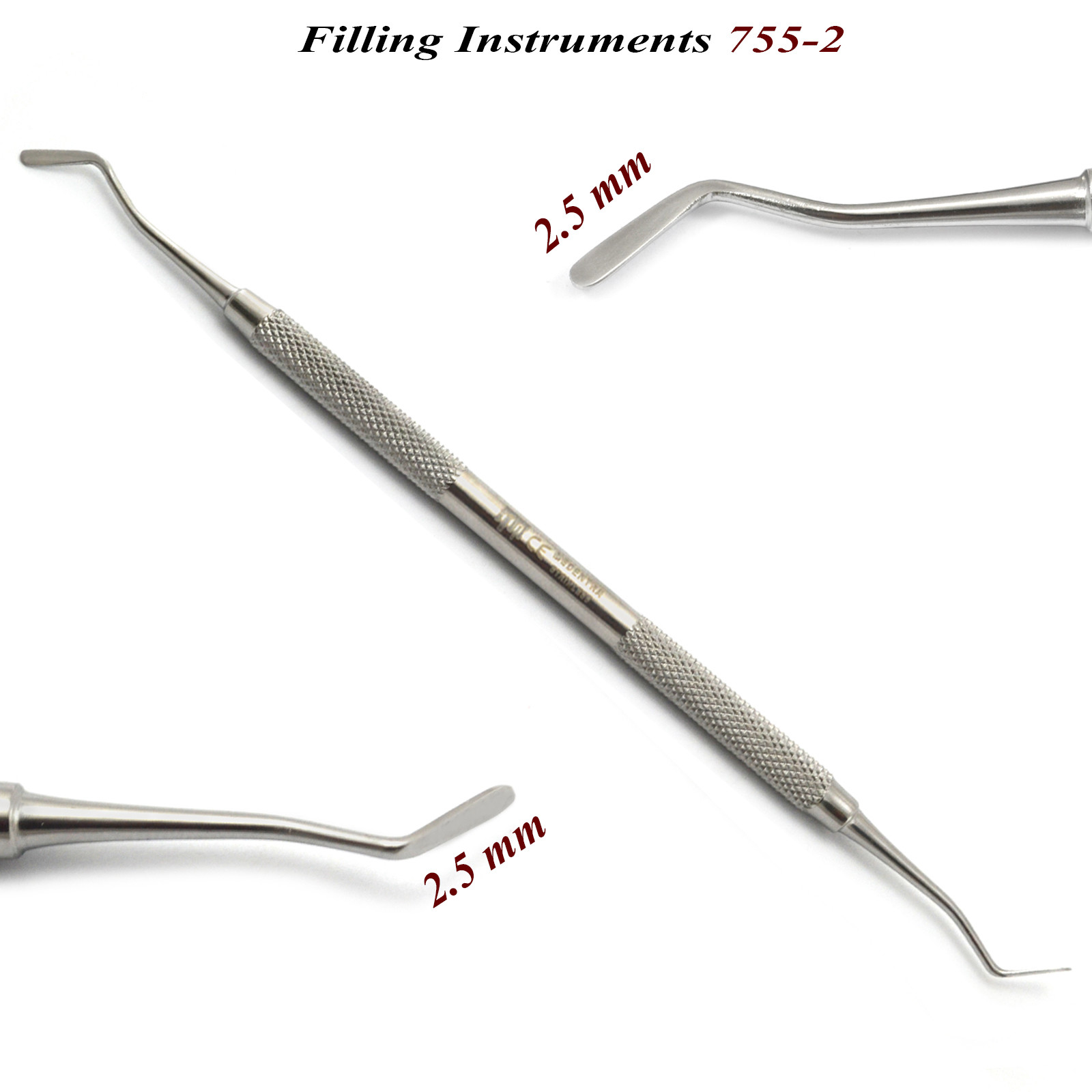 Dental Plastic Filling Instruments 755-2- (2.5mm) Amalgam Composite Surgical New