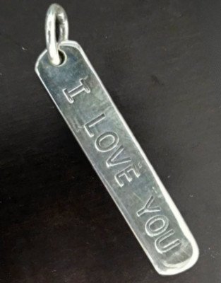 I love you pendant silver 925 I love you pendant engraving love silver pendant