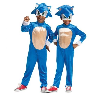 Classic Sonic Child Unisex Costume Jumpsuit Sonic the Hedgehog 2 Toddler Size