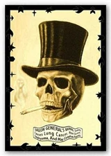 Laminated Skull Smoking Poster Print 24x36 Inch