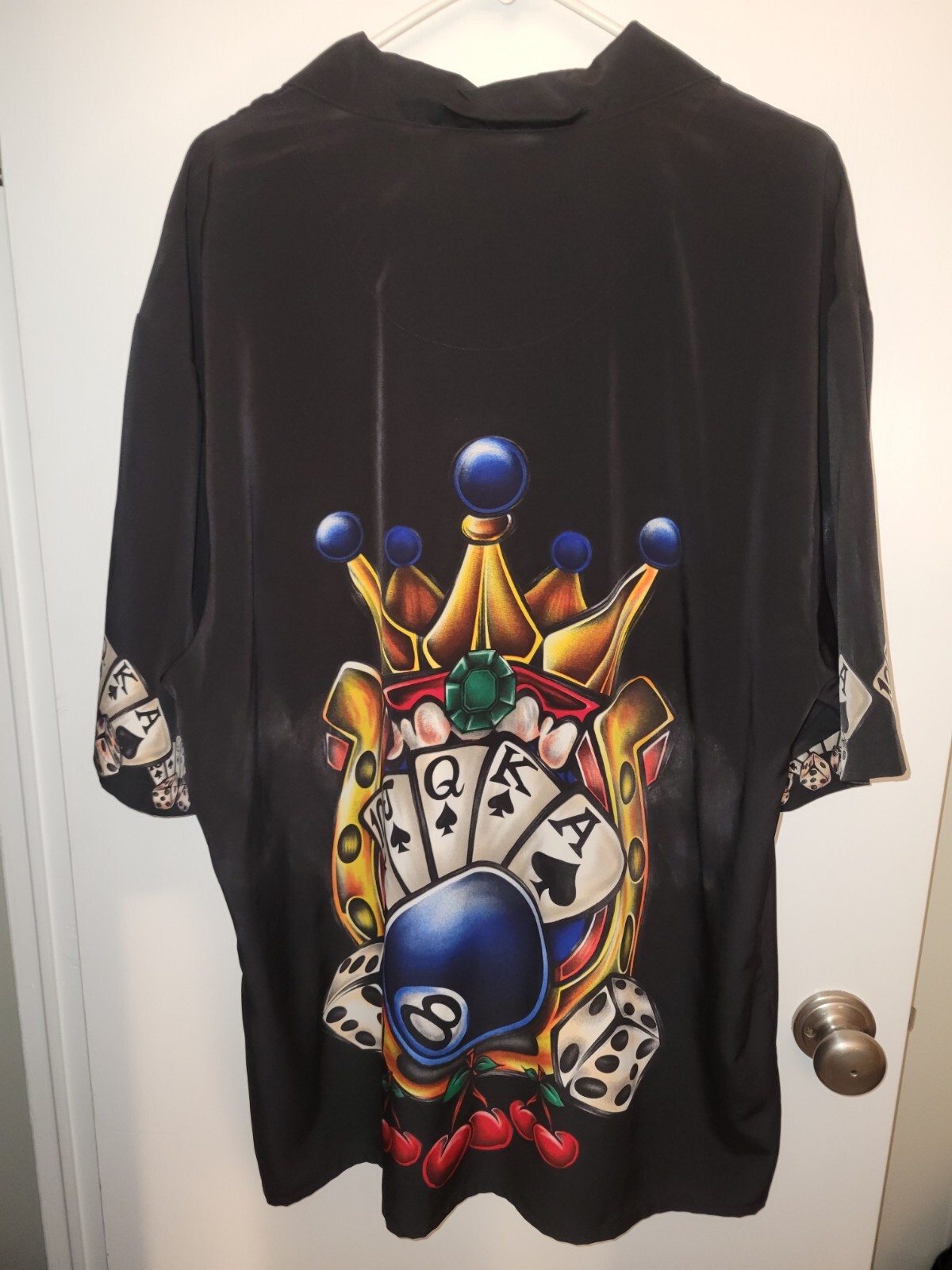 Nikki Sixx Poker Dragonfly Shirt Size 2XL Mens XXL Royal Flush 8 Ball Dice image 2