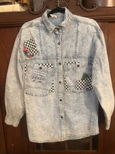 Vintage Gitano Jean Shirt Size Large Women’s Acid Wash