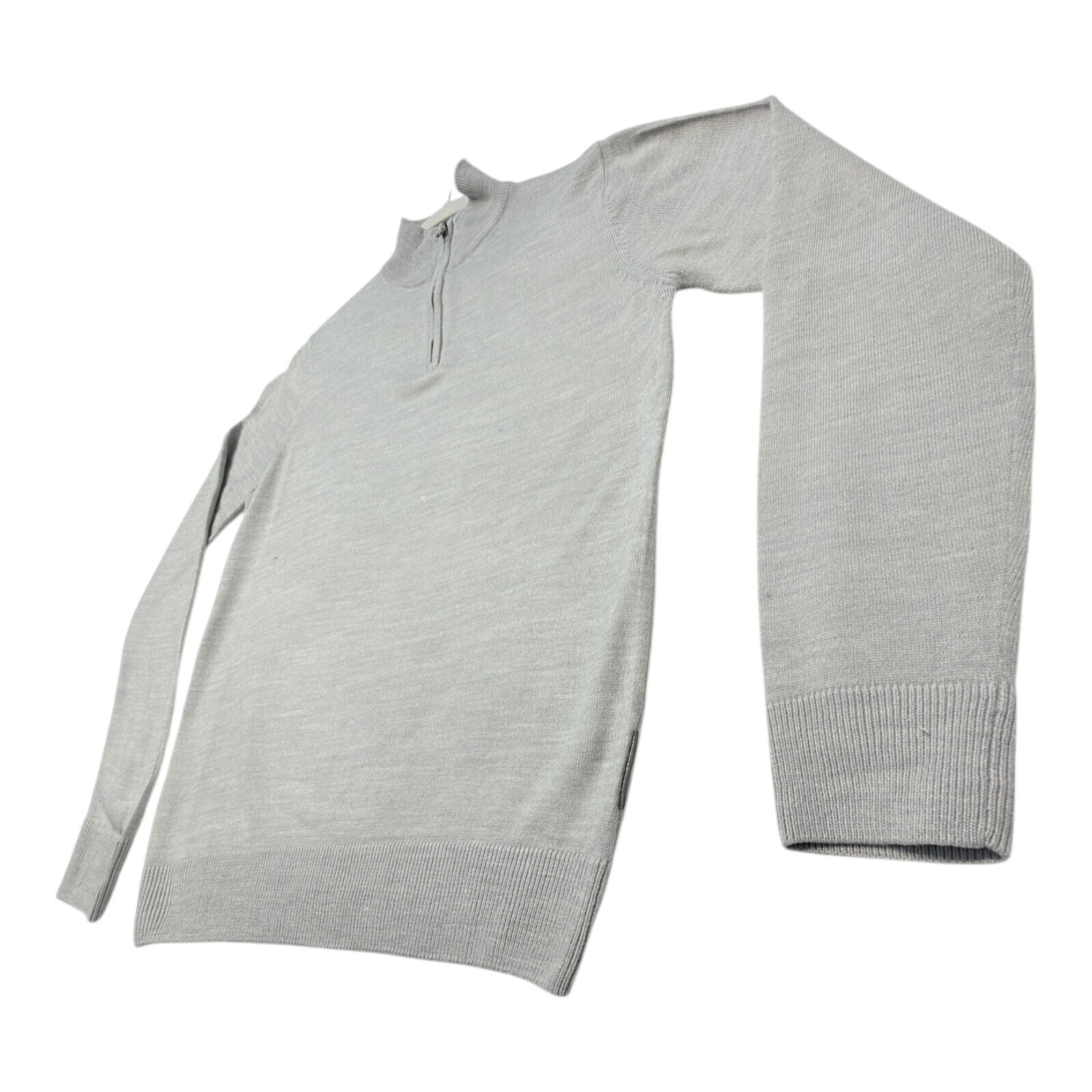 French Connection 1/4 Zip Fleece Men's UK Size S Grey Long Sleeve Turtle Neck image 4