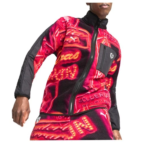 PUMA Scuderia Ferrari Race Neon Energy Polar Fleece Full Zip Jacket Mens Size XX - product listing photo