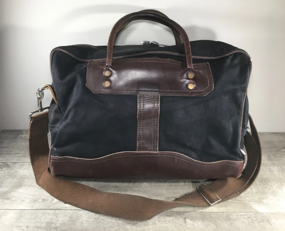 Duluth Pack Bolso Negocios Viajero Portátil Viaje Diario Maletín Cuero Marrón Foto 4 de 4