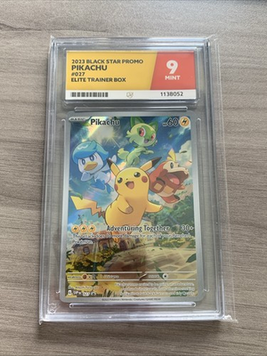 #ad Pokemon Pikachu TCG Black Star Promo Card 2023 SVP027 Paldea Evolved Ace 9 GBP 39.99