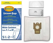 Anti-Allergen Vacuum Bags for Miele F,J,M Canisters 5 Pack with 2