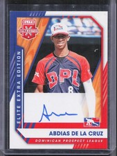 2021 Panini Elite Extra Edition #204 Abdias De La Cruz Signatures