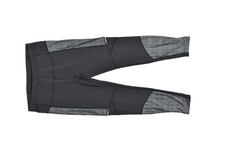 prAna Costas Tribal Geo Crop Leggings Medium Black Active Yoga Mesh Panel Zipper