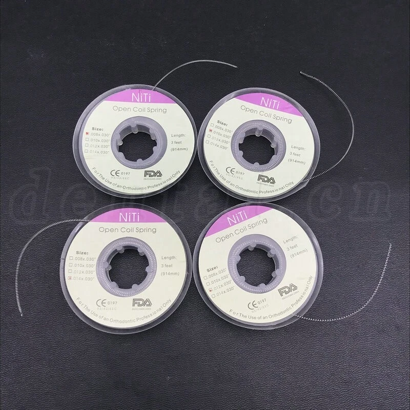 Carrete de resorte helicoidal abierto Niti para ortodoncia dental .008/010/012/014 pulgadas 914 mm Foto 2 de 4
