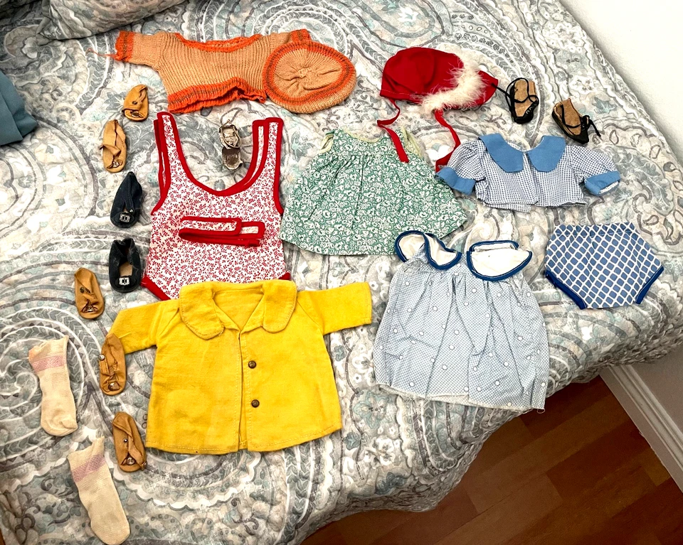 Vintage Effanbee Patsy Ann Doll 13” With Many Original Clothes and Accessories - Image 3 of 4