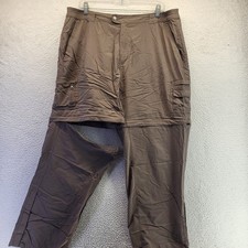 Columbia Convertible Pants Womens XL Titanium Omni-Shield Straight Leg Brown