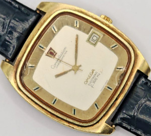 Authentic Omega Constellation Electronic f300 Hz Cal 1250 Gold Plated Parts Repair Vintage