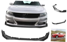 , Front Bumper Lip Compatible with 2015-2023 Dodge Charger, IKON V3 Style 