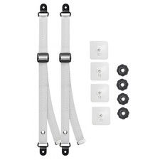 2Pcs Adjustable  Safety Straps,No-Drill Adhesive -Tip Furniture Anchors for1333