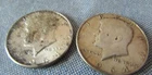 1964 Kennedy Half Dollars 90% Silver.  Lot of 2