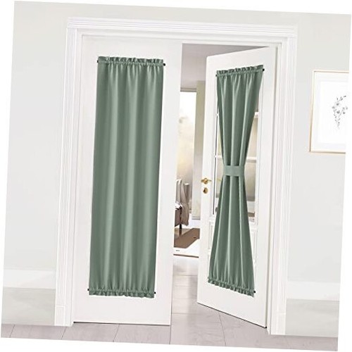 French Door Sichtschutz Verdunkelungsvorhänge, 25" Breite x 72" Länge (1er Pack) Graugrün - Bild 1 von 7
