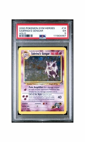 New ListingSabrina's Gengar #14/132 Pokemon Gym Heroes PSA 5
