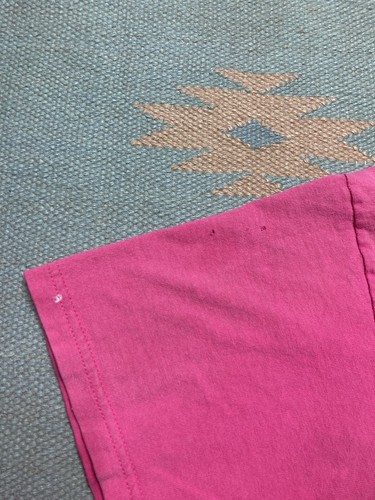 Vintage 90s blank t shirt lee sport pink stained distressed cotton boxy large - Picture 4 of 12